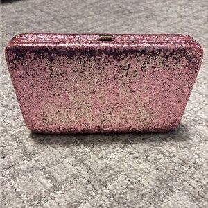The Limited Pink Glitter Clutch